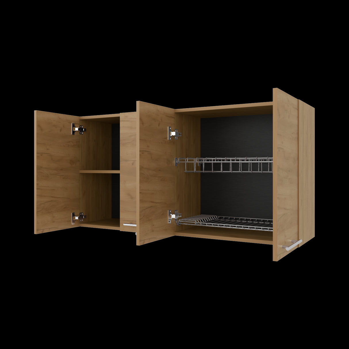 Mueble Superior de Cocina Fresno Europeo 120x60cm con Locero - MUEBLES SUPERIORES DE COCINA | Bylmo