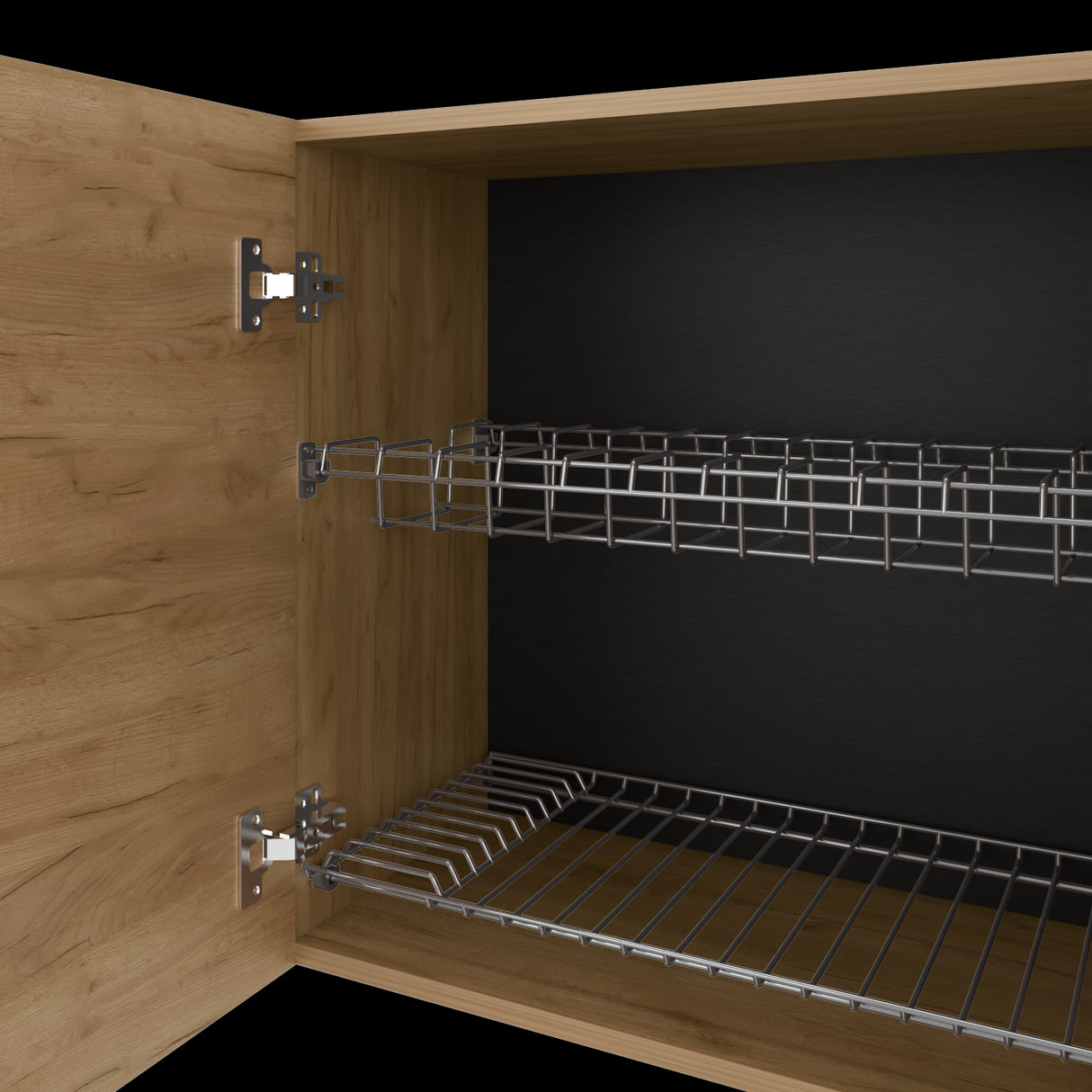 Mueble Superior de Cocina Fresno Europeo 120x60cm con Locero - MUEBLES SUPERIORES DE COCINA | Bylmo