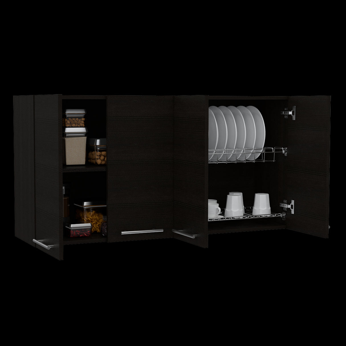 Mueble Superior de Cocina Wengue 120x60cm con Locero - MUEBLES SUPERIORES DE COCINA | Bylmo