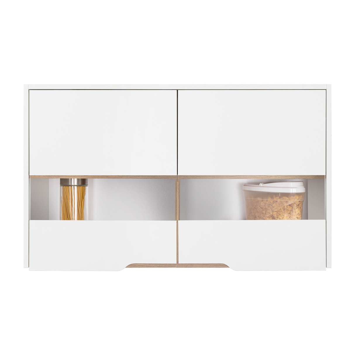 Mueble Superior de Cocina Soler Blanco y Macadamia 100x60cm con Cuatro Puertas - MUEBLES SUPERIORES DE COCINA | Bylmo