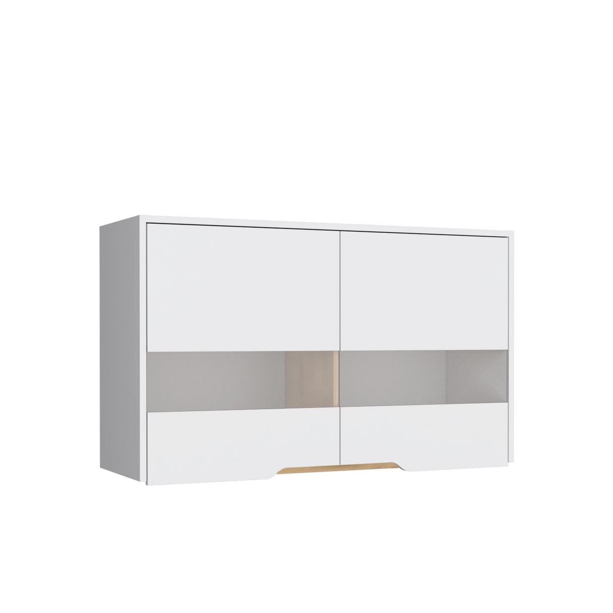 Mueble Superior de Cocina Soler Blanco y Macadamia 100x60cm con Cuatro Puertas - MUEBLES SUPERIORES DE COCINA | Bylmo