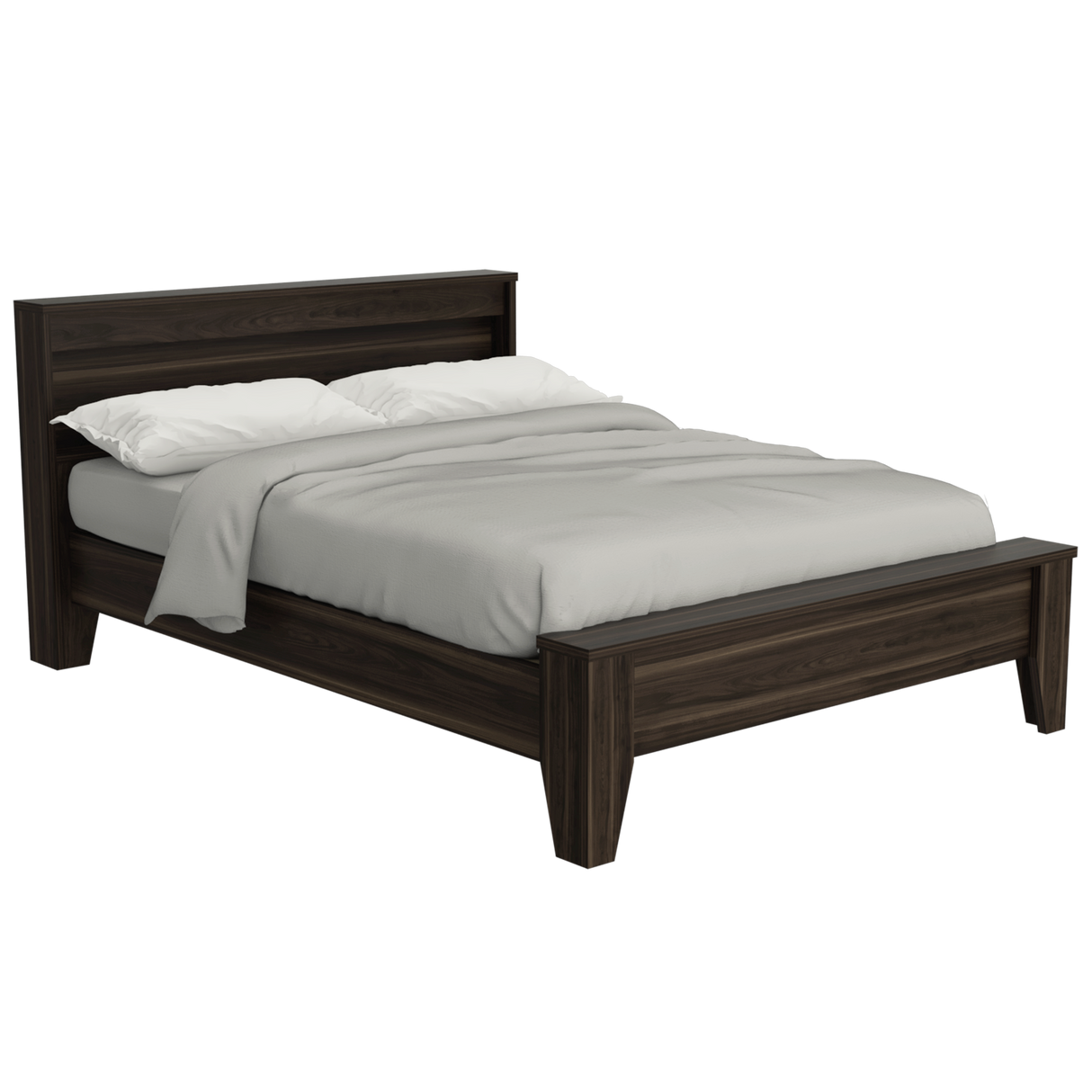 Cama Amat Habano 156.5x95cm para Colchón Doble 140 X 190 Cm con Cabecero y Piecero - CAMAS | Bylmo