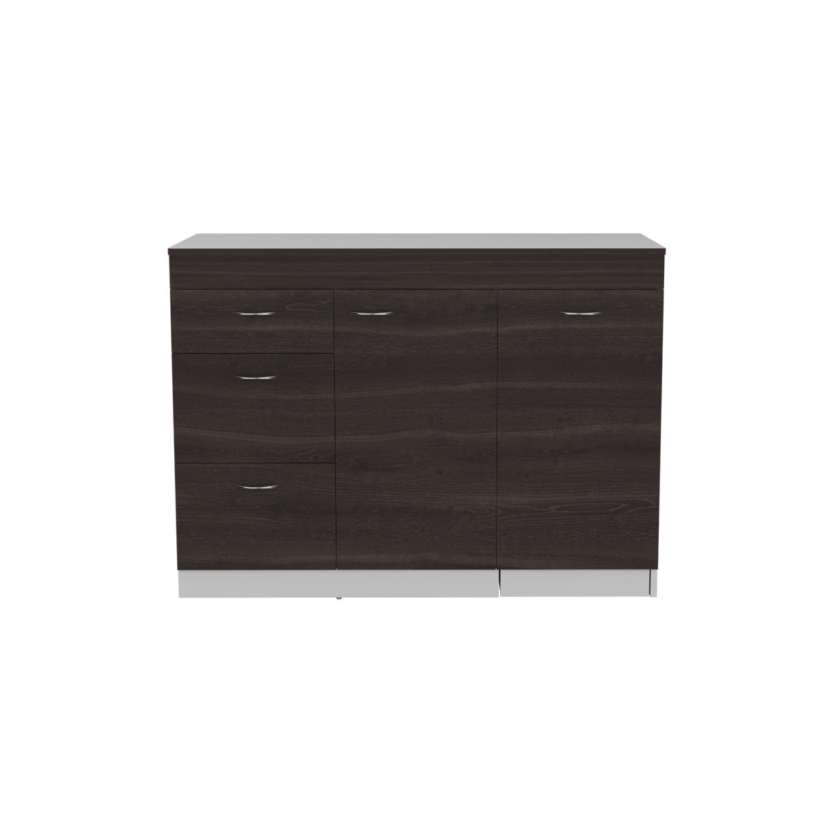 Mueble Inferior de Cocina Grecia Blanco y Milan 116.4x84.8cm Sin Mesón y sin Estufa - MUEBLES INFERIORES DE COCINA | Bylmo