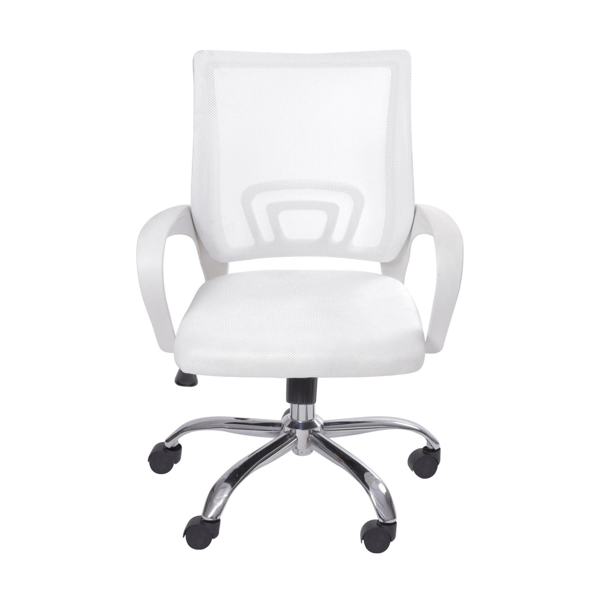 Silla de Oficina Tok Blanco 57x52cm Reclinable y Giratoria con Ruedas - SILLAS DE OFICINA | Bylmo