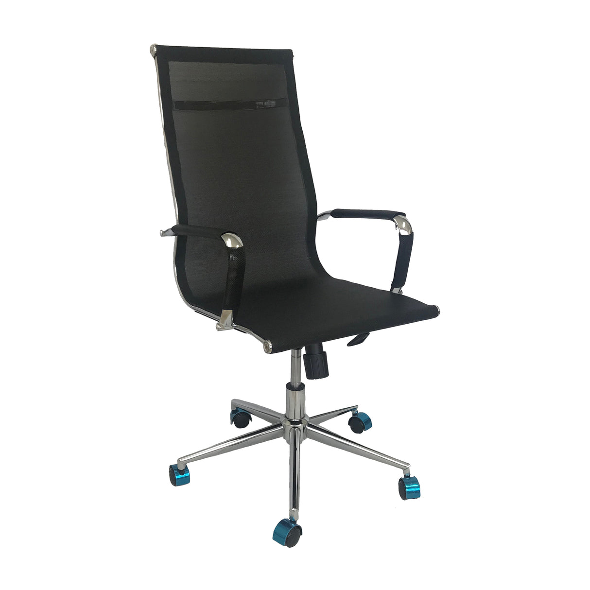 Silla de Oficina Negro 61x47cm Reclinable y Giratoria con Ruedas - SILLAS DE OFICINA | Bylmo