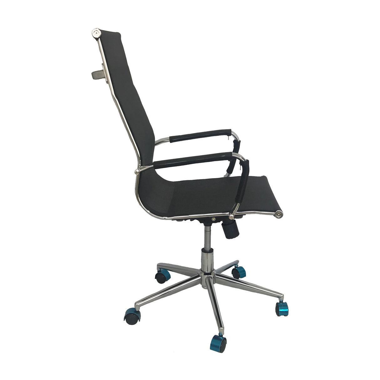 Set x 2 Sillas de Oficina Negro 61x47cm Reclinable y Giratoria con Ruedas - SILLAS DE OFICINA | Bylmo