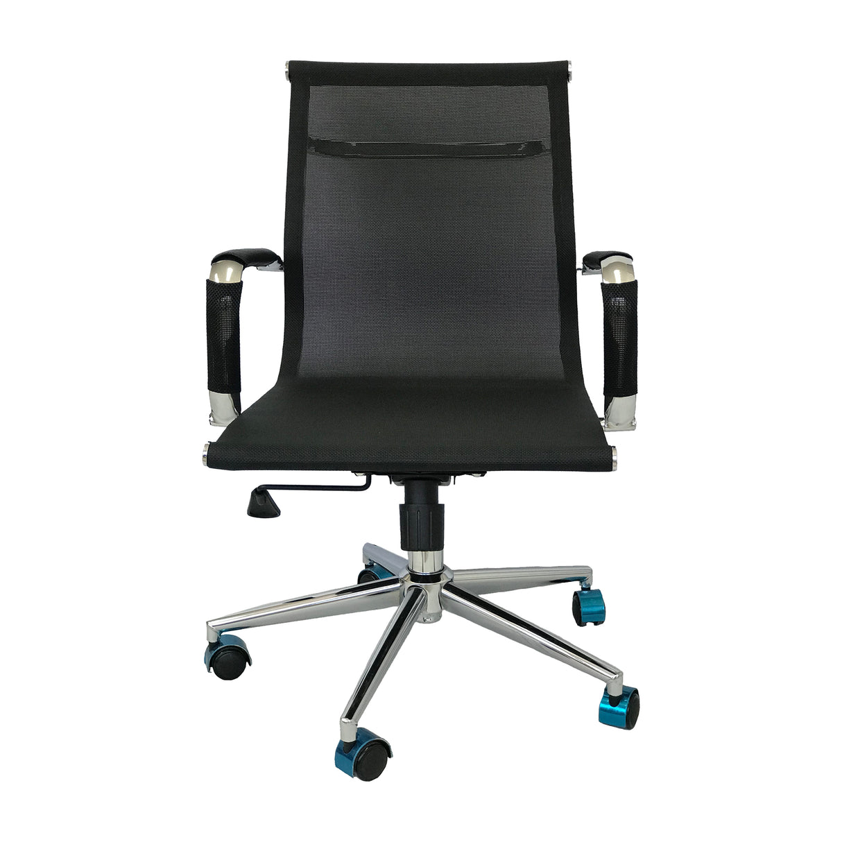 Set x 2 Sillas de Oficina Negro 61x46.5cm Reclinable y Giratoria con Ruedas - SILLAS DE OFICINA | Bylmo