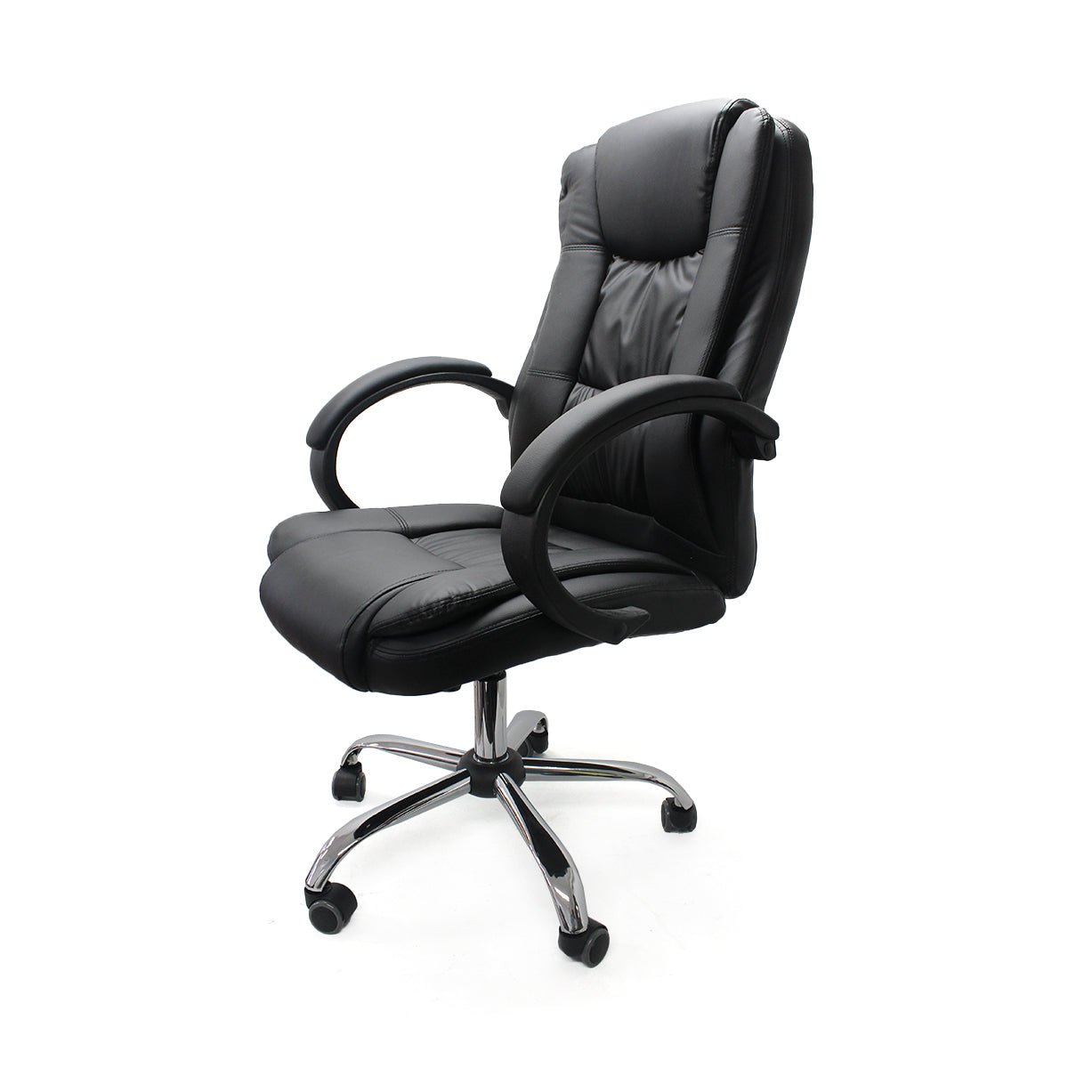 Silla de Oficina Monaco Negro 64x51cm Reclinable y Giratoria con Ruedas - SILLAS DE OFICINA | Bylmo