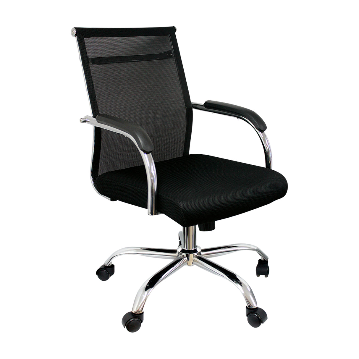 Silla de Oficina Roma Negro 56x54cm Reclinable y Giratoria con Ruedas