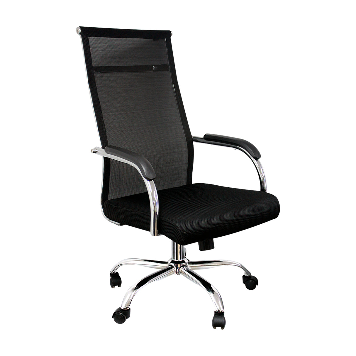 Silla de Oficina Roma Negro 56x52cm Reclinable y Giratoria con Ruedas - SILLAS DE OFICINA | Bylmo