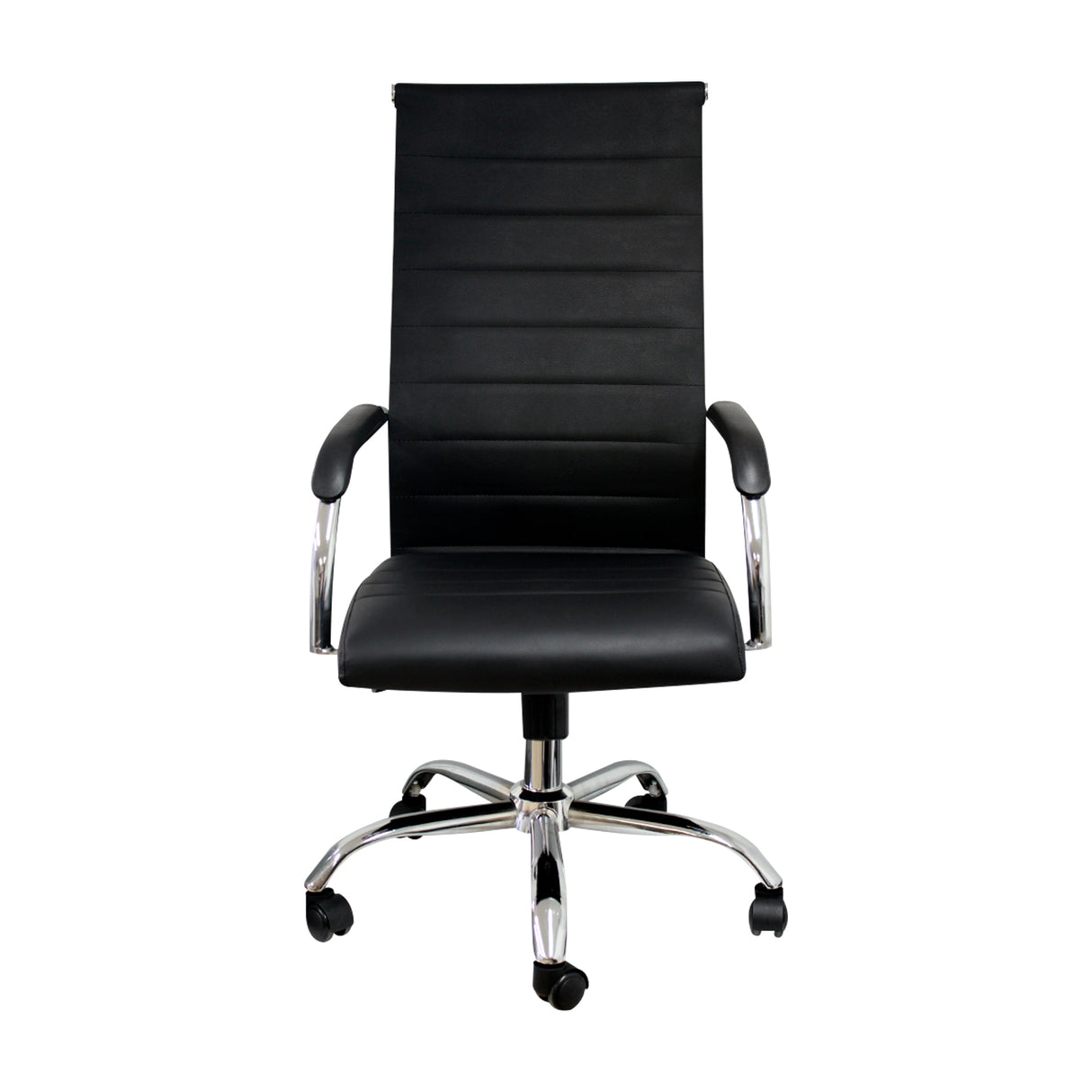 Silla de Oficina Alta Venecia Negro 54.5x50cm Reclinable y Giratoria con Ruedas - SILLAS DE OFICINA | Bylmo