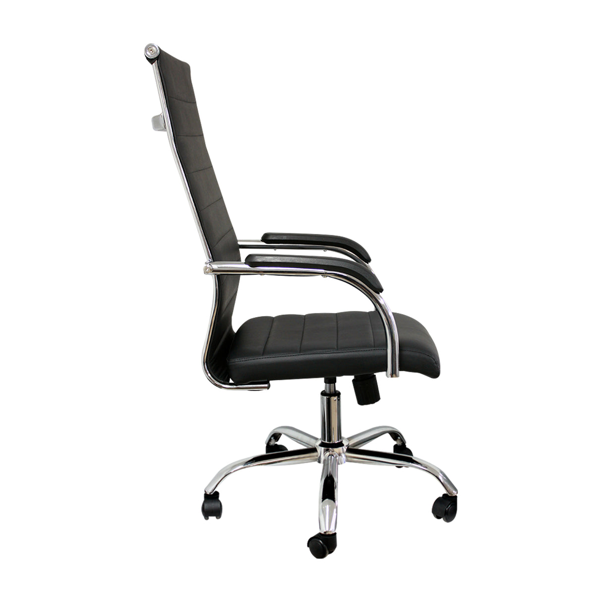 Silla de Oficina Alta Venecia Negro 54.5x50cm Reclinable y Giratoria con Ruedas - SILLAS DE OFICINA | Bylmo