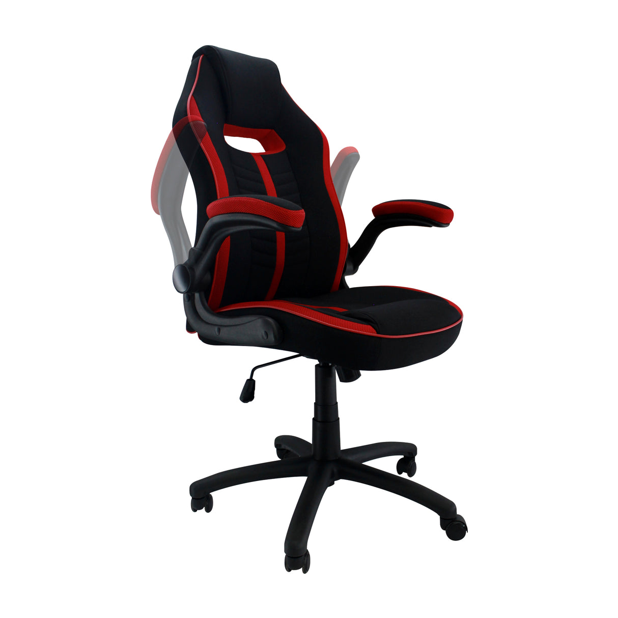 Silla Gamer Topgun Rojo 63x58cm Reclinable y Giratoria con Ruedas - SILLAS DE OFICINA | Bylmo