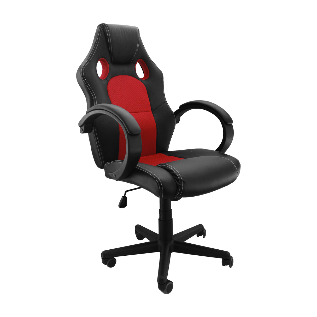 Silla Gamer Raptor Rojo 60x51cm Reclinable y Giratoria con Ruedas - SILLAS DE OFICINA | Bylmo