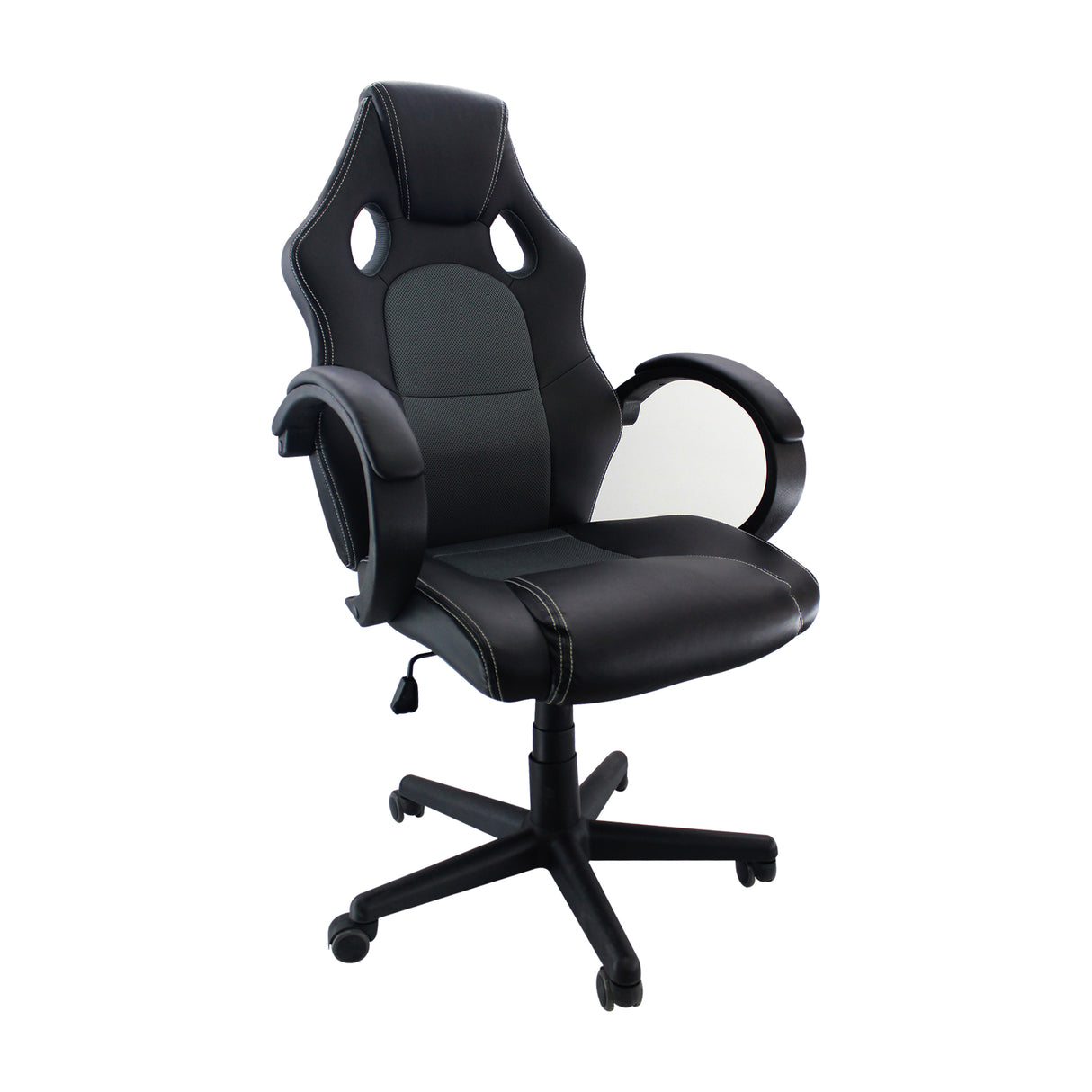 Silla Gamer Raptor Gris 60x51cm Reclinable y Giratoria con Ruedas - SILLAS DE OFICINA | Bylmo