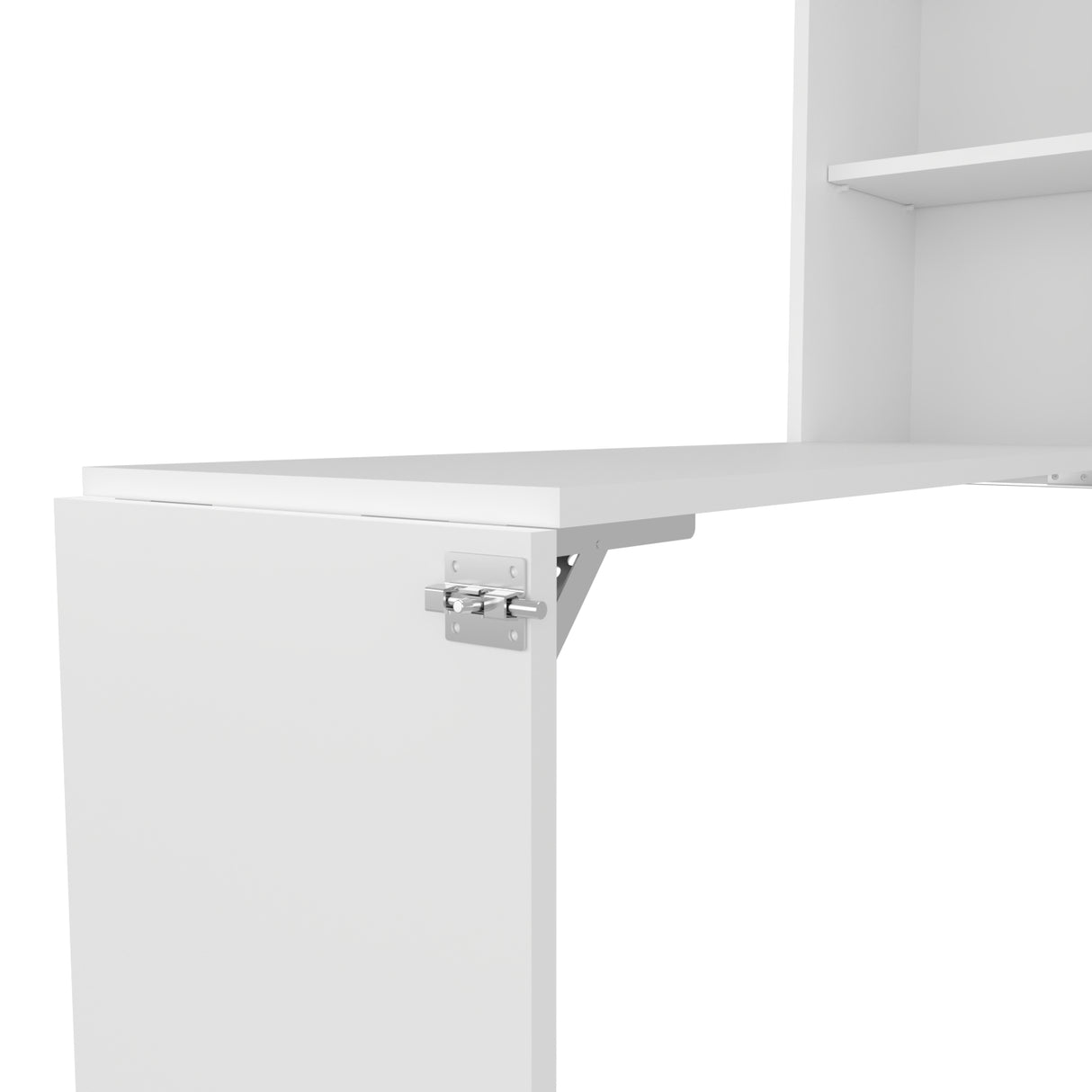 Mesa de Planchar Plegable Blanco 34.9x86.8cm Con Espacio para Productos de Aseo y con Cerradura - MUEBLES DE ASEO Y ROPAS | Bylmo
