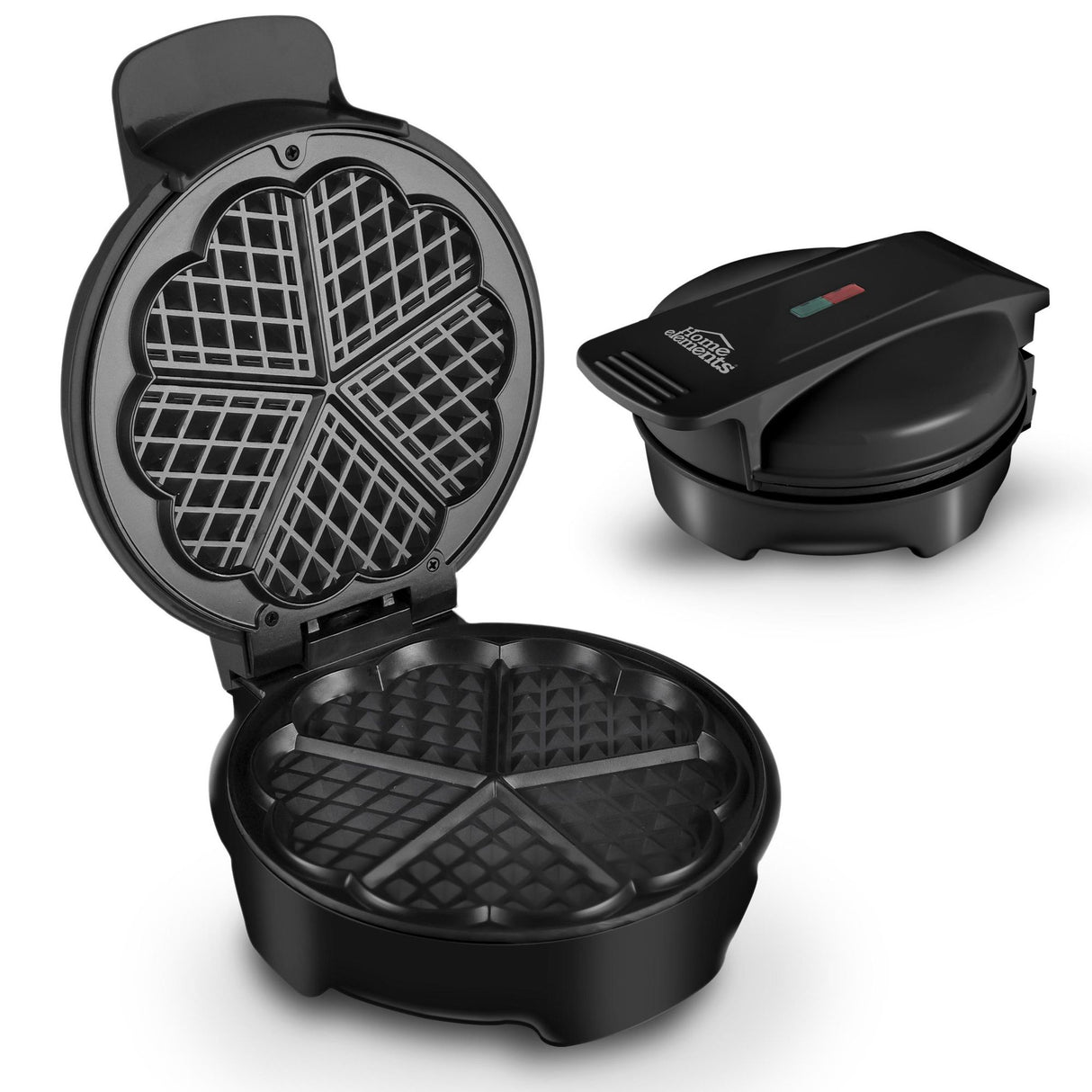 Waflera Negro 18.5x8cm de Un Puesto con Luz Indicadora - SANDUCHERAS Y WAFLERAS | Bylmo