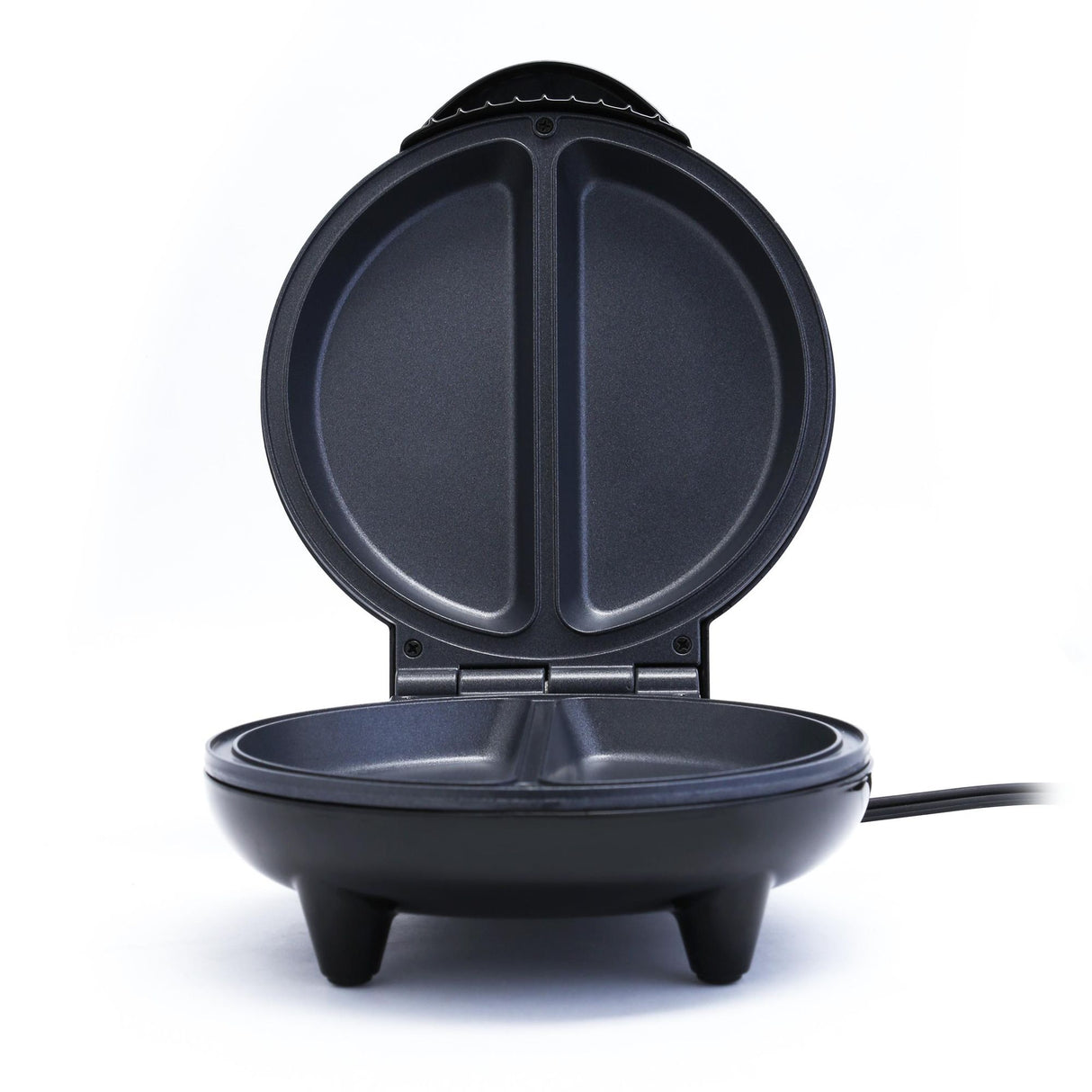 Omeletera Negro 18x10cm de Dos Puestos Triangular - SANDUCHERAS Y WAFLERAS | Bylmo