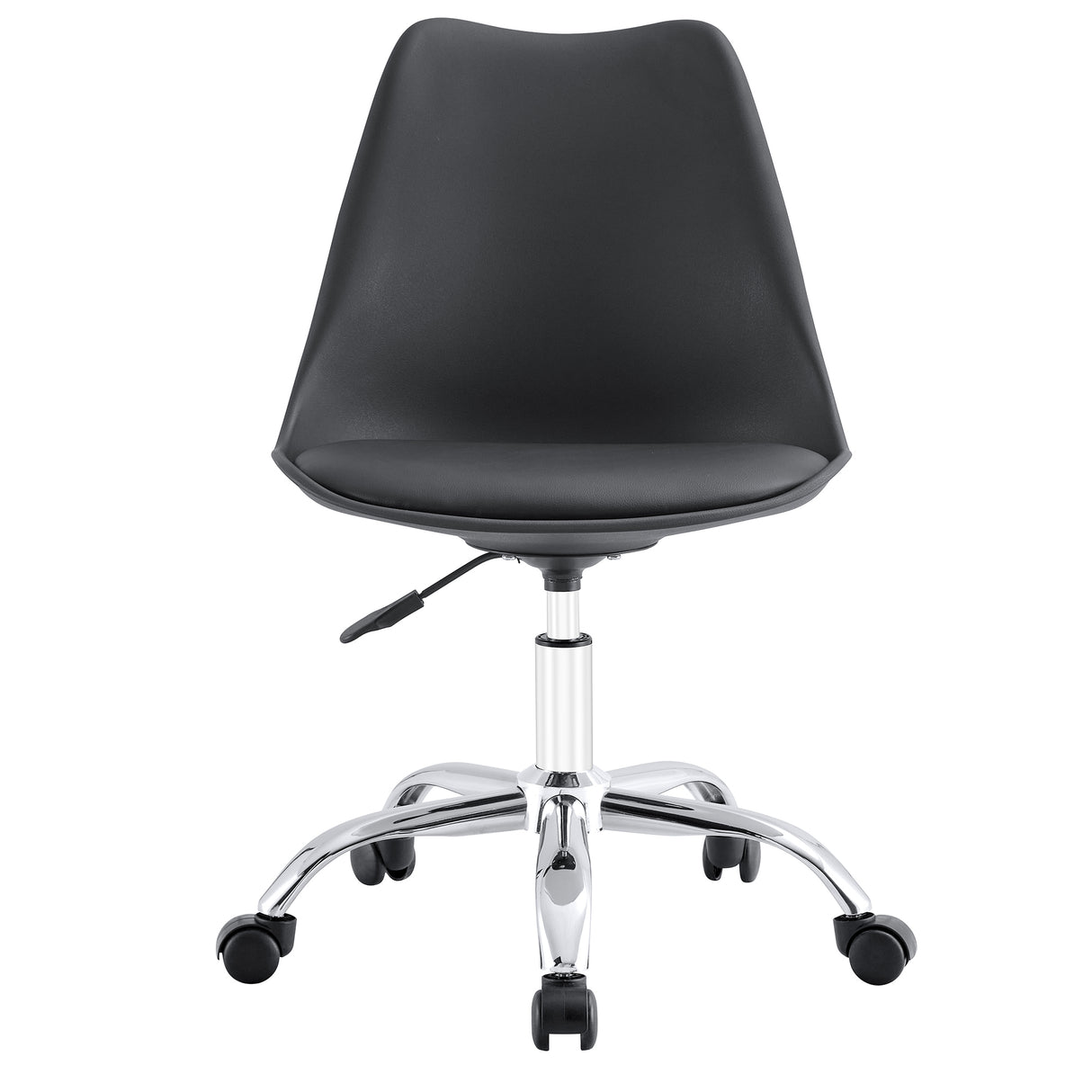 Set x 2 Sillas de Oficina Negro 58x97cm con Soporte Lumbar y sin Espaldar Reclinable - SILLAS DE OFICINA | Bylmo