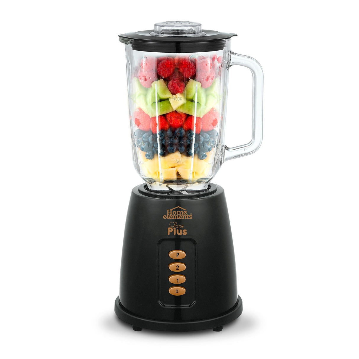 Licuadora Licuaplus Negro y Plateado 15.5x38cm De Cuatro Aspas y 1.5 Litros - LICUADORAS Y PROCESADORES | Bylmo