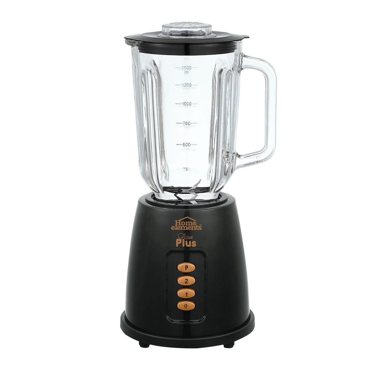 Licuadora Licuaplus Negro y Plateado 15.5x38cm De Cuatro Aspas y 1.5 Litros - LICUADORAS Y PROCESADORES | Bylmo
