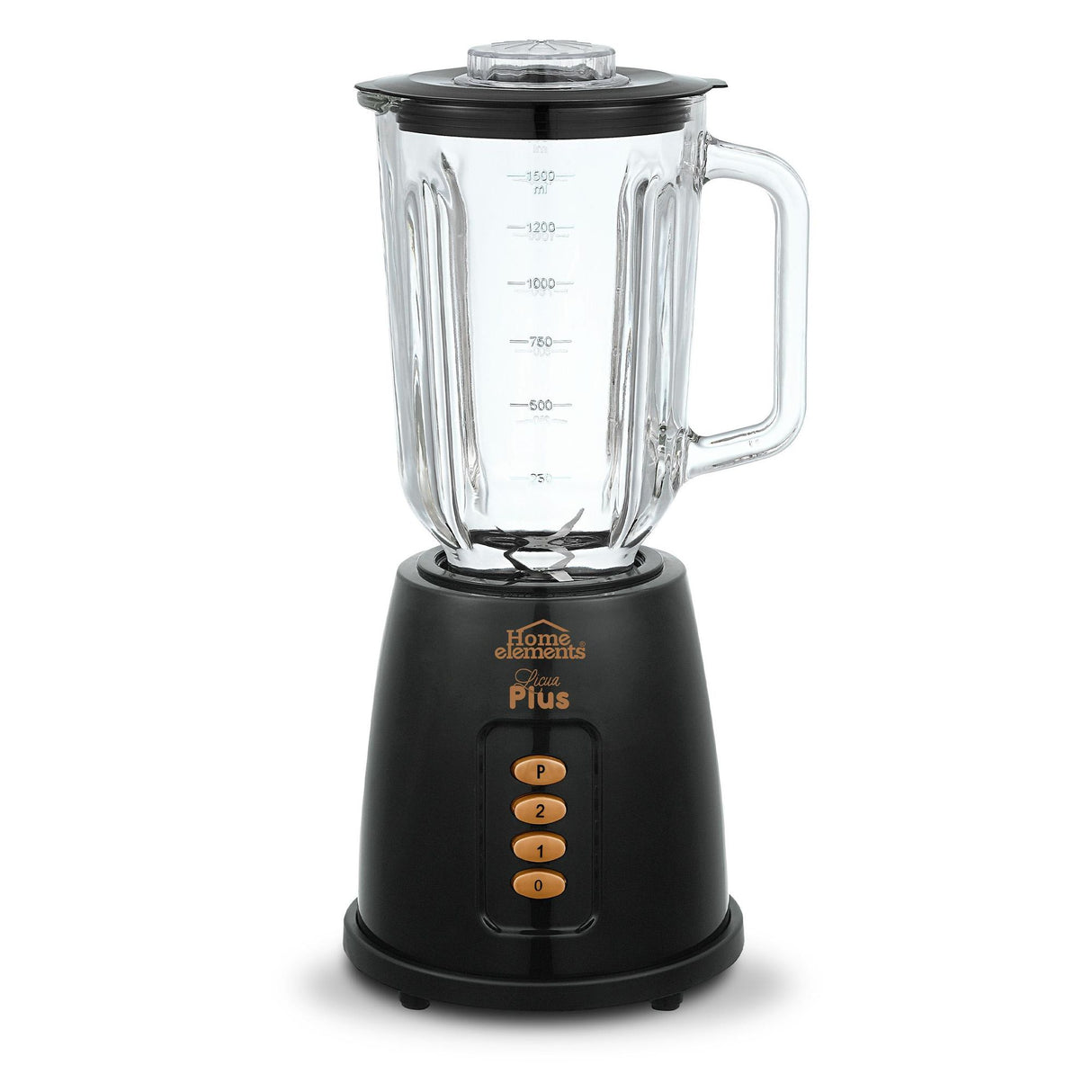 Licuadora Licuaplus Negro y Plateado 15.5x38cm De Cuatro Aspas y 1.5 Litros - LICUADORAS Y PROCESADORES | Bylmo