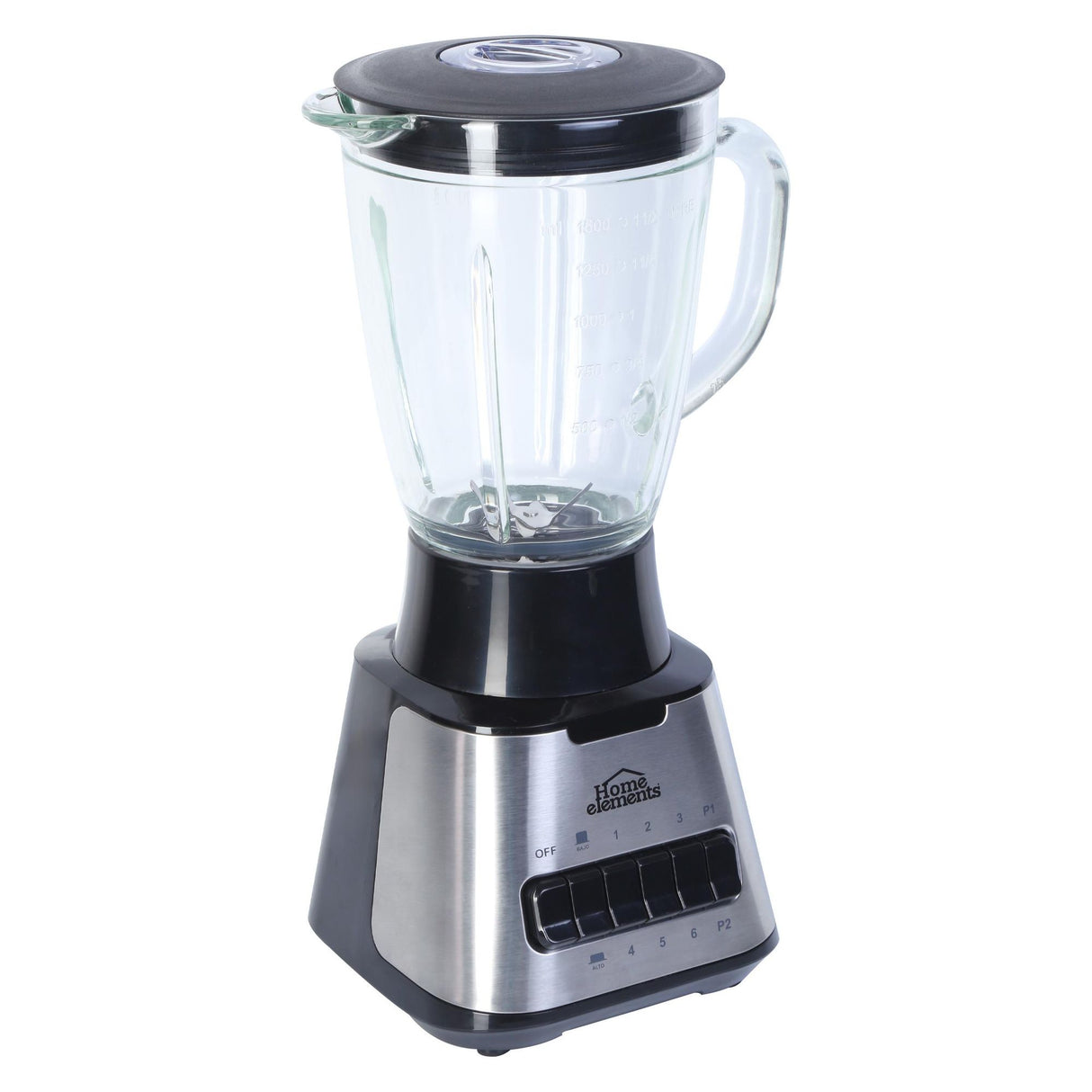 Licuadora Extra Power Negro y Plateado 18.5x39cm De Seis Aspas y 1.5 Litros - LICUADORAS Y PROCESADORES | Bylmo