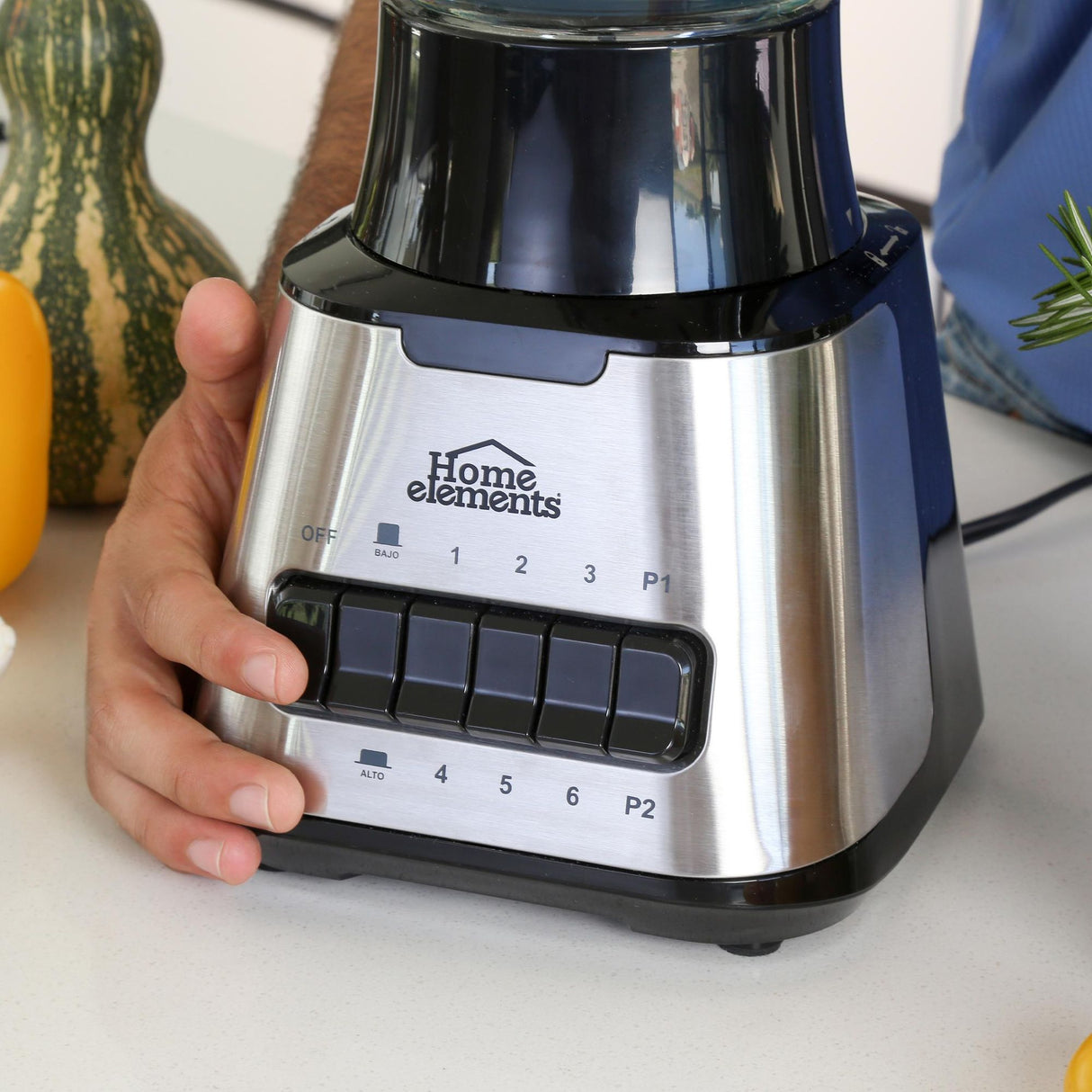 Licuadora Extra Power Negro y Plateado 18.5x39cm De Seis Aspas y 1.5 Litros - LICUADORAS Y PROCESADORES | Bylmo