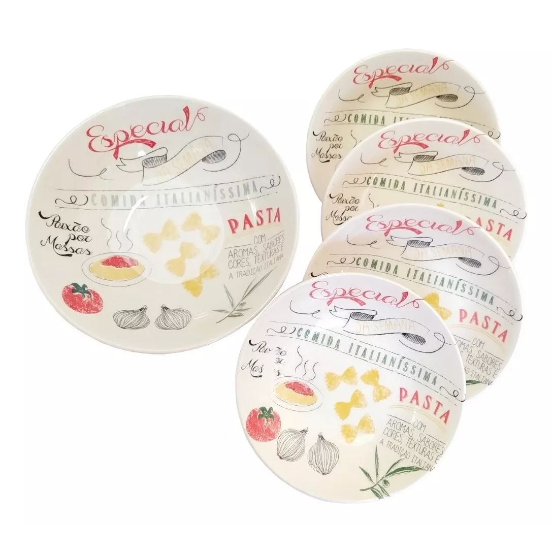 Juego De Vajillas 5 Piezas Oxford Multicolor 29x29cm Circular Para Cuatro Puestos - VAJILLA | Bylmo