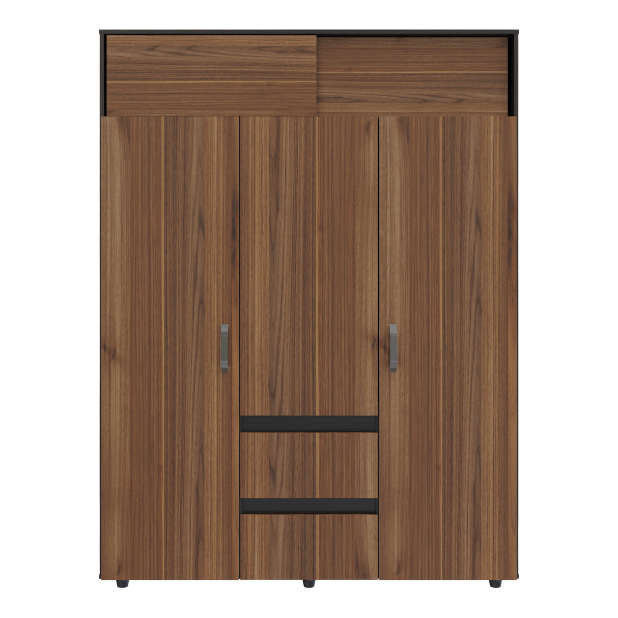 Closet Aurora Gales y Wengue 150x200cm con Dos Cajones y con Ocho Compartimientos - CLOSETS | Bylmo