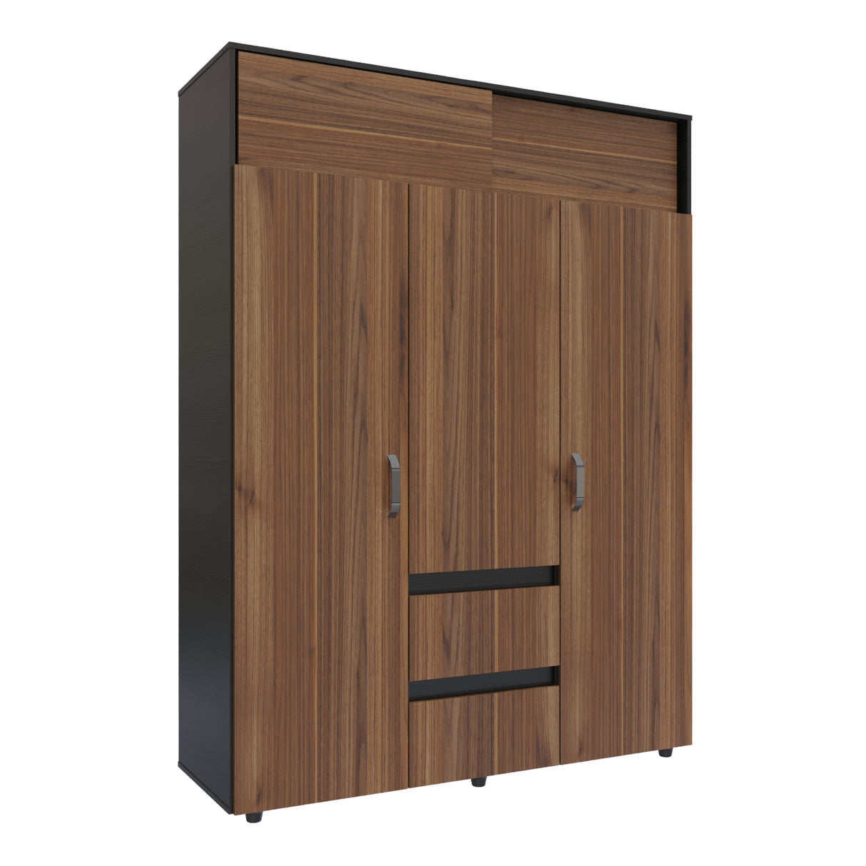 Closet Aurora Gales y Wengue 150x200cm con Dos Cajones y con Ocho Compartimientos - CLOSETS | Bylmo