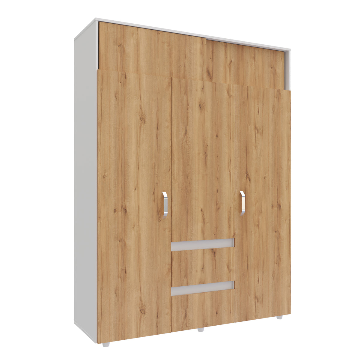 Closet Aurora Duna y Blanco 150x200cm con Dos Cajones y con Ocho Compartimientos - CLOSETS | Bylmo