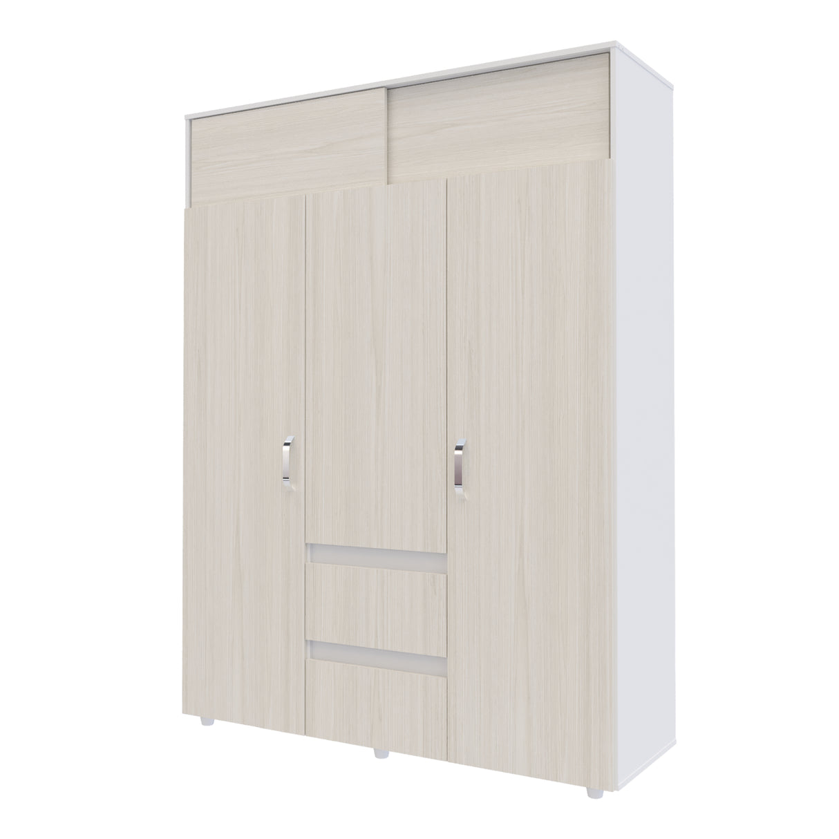 Closet Aurora Niebla y Blanco 150x200cm con Dos Cajones y con Ocho Compartimientos - CLOSETS | Bylmo