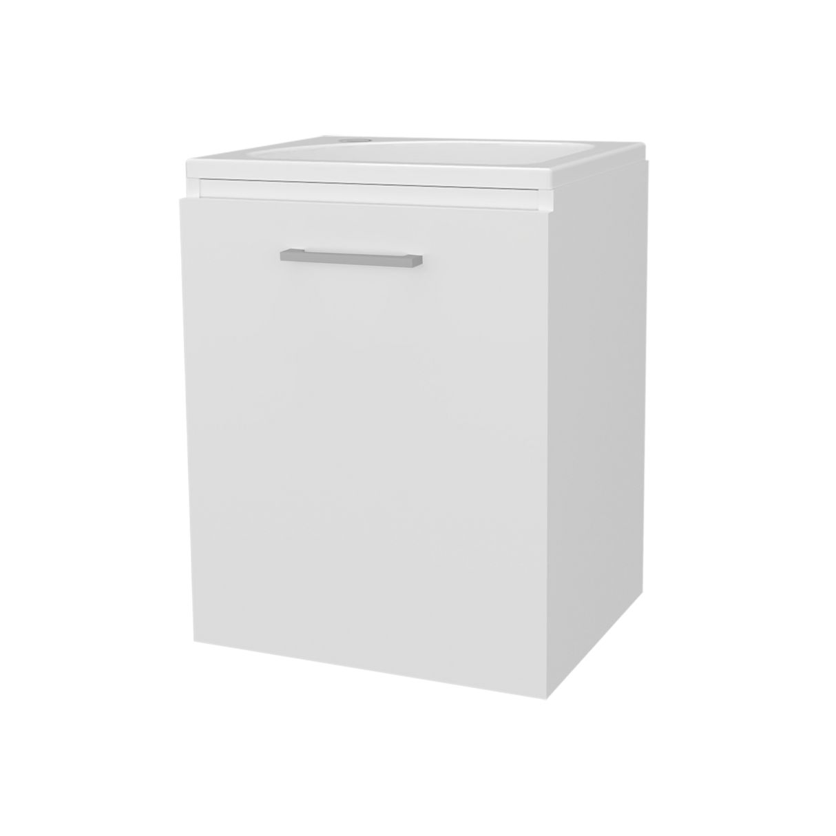 Mueble para Lavamanos Individual Saju Blanco 40x50cm Flotante con Lavamanos de Sobreponer - MUEBLES PARA LAVAMANOS | Bylmo