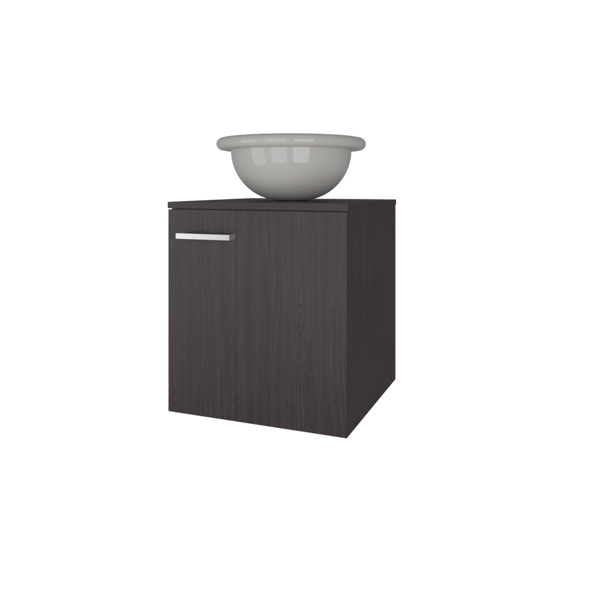 Mueble para Lavamanos Individual Clyde Wengue 45x50cm Flotante con Lavamanos de Vessel - MUEBLES PARA LAVAMANOS | Bylmo