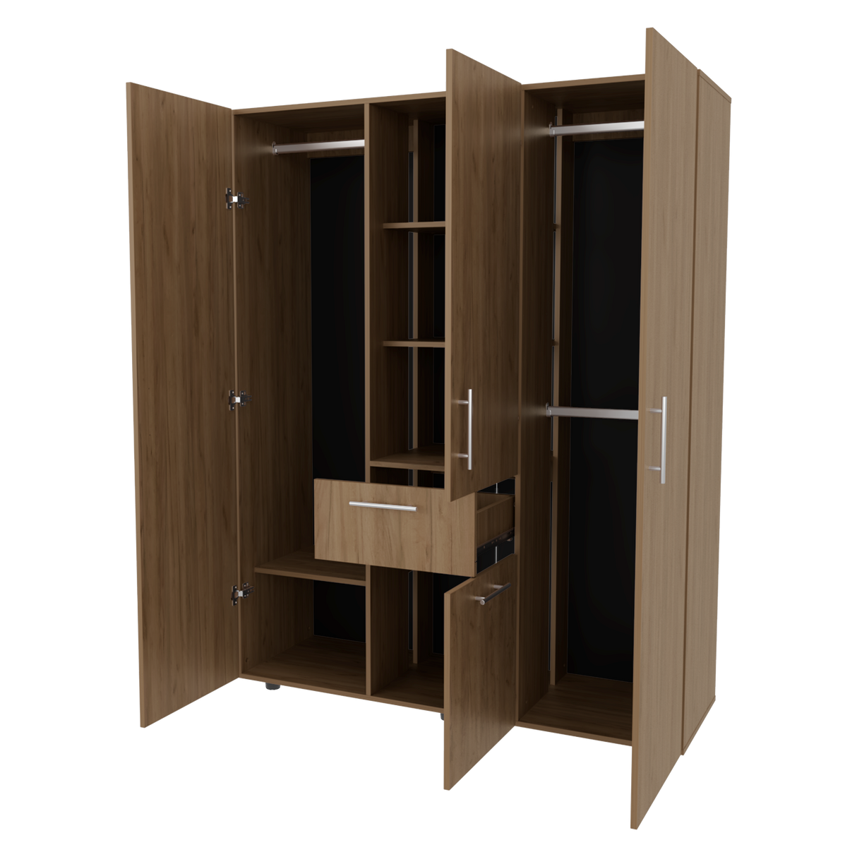 Closet Bariloche Fresno Europeo 140x178cm Con Un Cajón y Ocho Compartimientos - CLOSETS | Bylmo