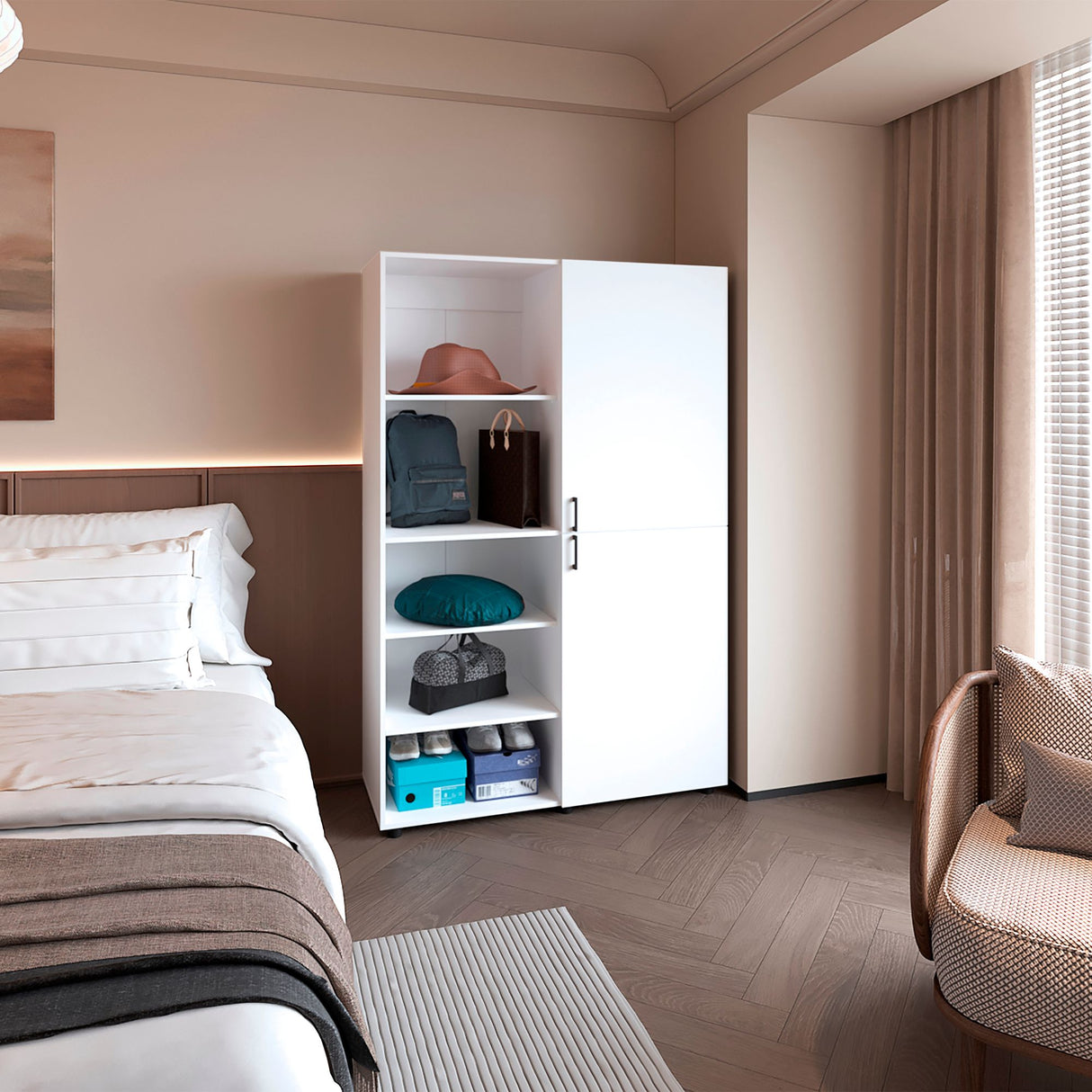 Closet Eco Blanco 120x184cm Con Siete Compartimientos - CLOSETS | Bylmo