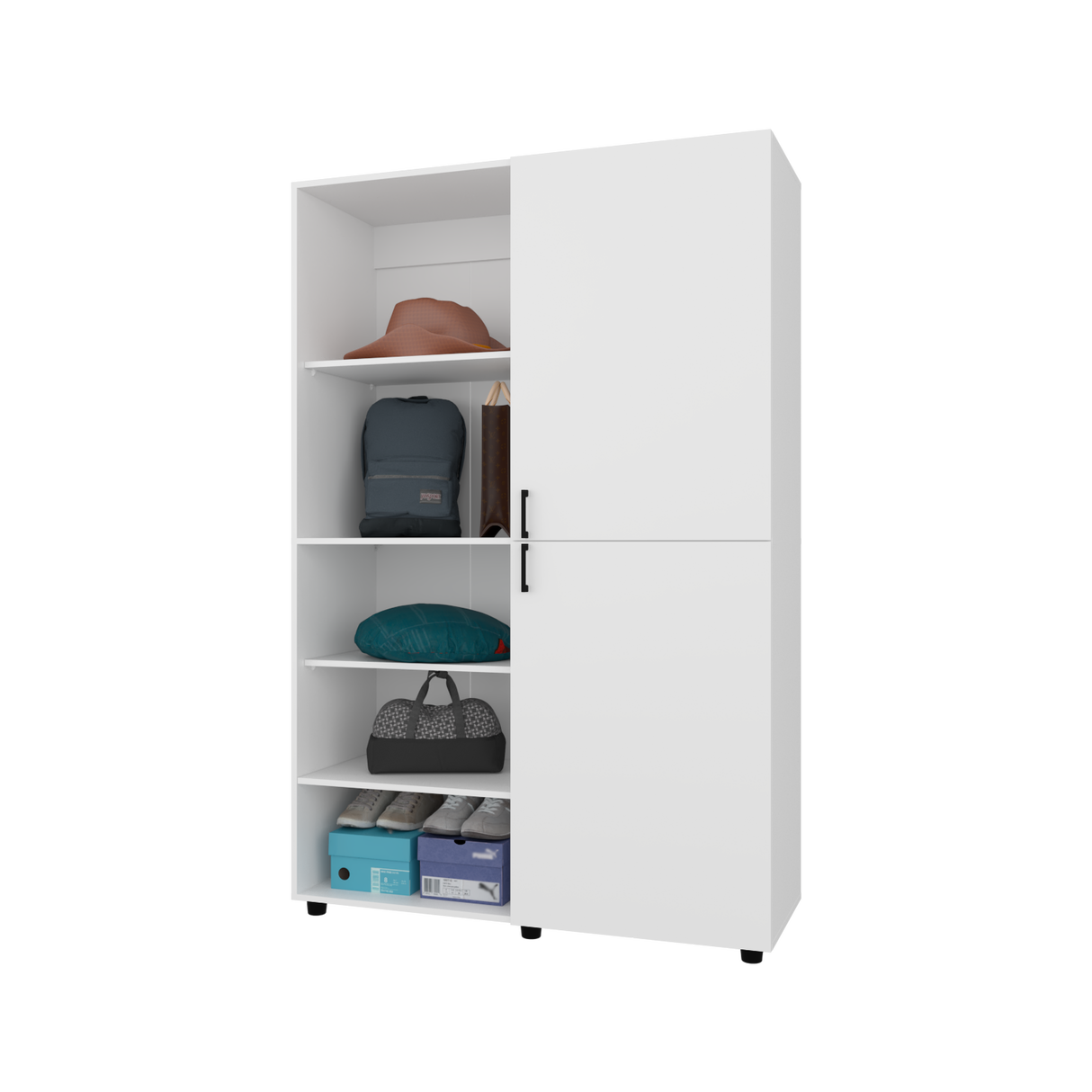 Closet Eco Blanco 120x184cm Con Siete Compartimientos - CLOSETS | Bylmo