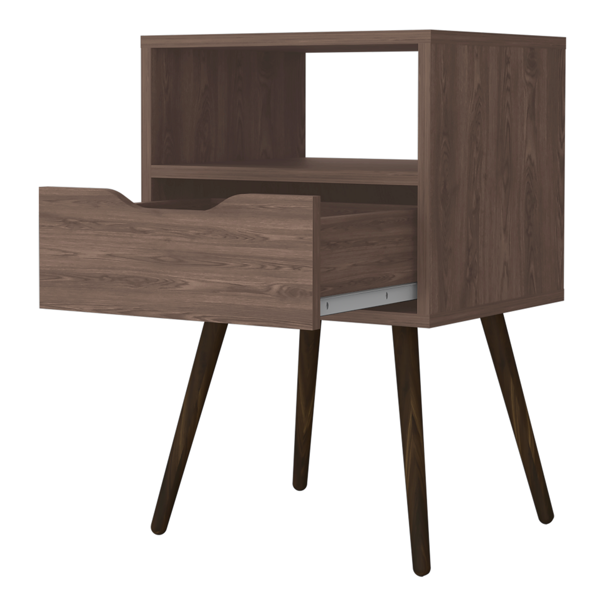 Mesa de Noche Otom Coñac 40x63cm Con Un Cajón - MESAS DE NOCHE | Bylmo