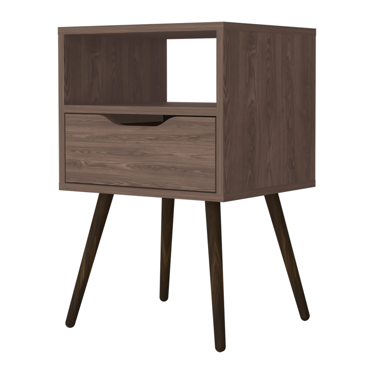 Mesa de Noche Otom Coñac 40x63cm Con Un Cajón - MESAS DE NOCHE | Bylmo