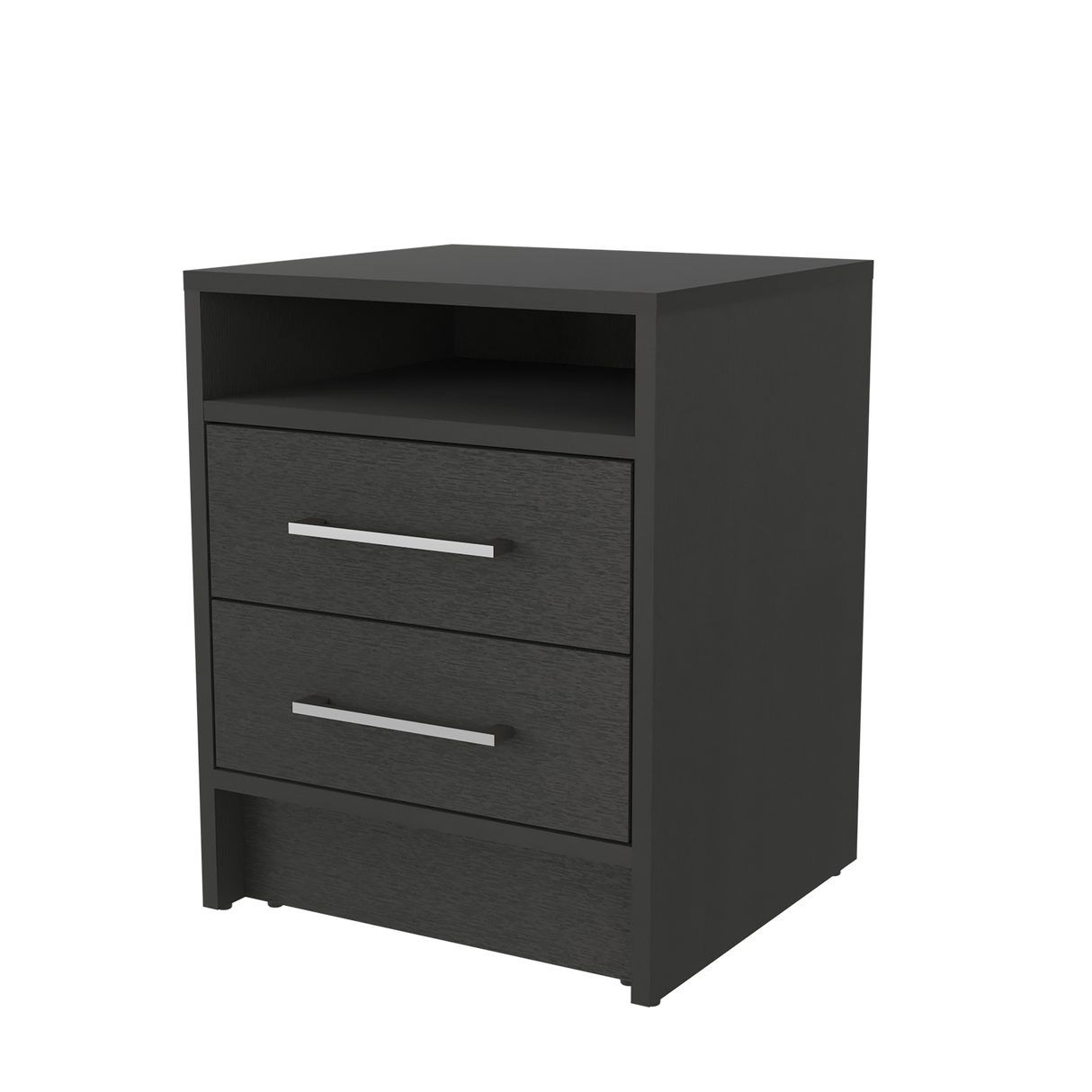 Mesa de Noche Eter Wengue 45x61cm Con Dos Cajones - MESAS DE NOCHE | Bylmo