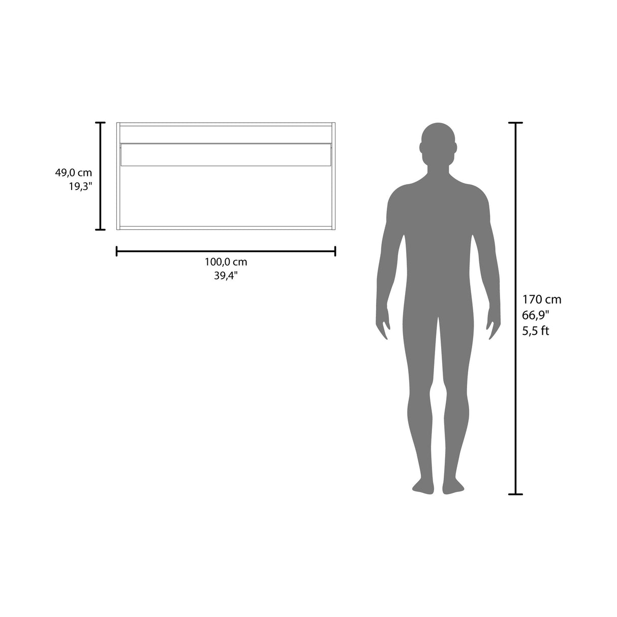 Mueble Superior de Cocina Zurich Wengue 100x49cm con Dos Puertas - MUEBLES SUPERIORES DE COCINA | Bylmo