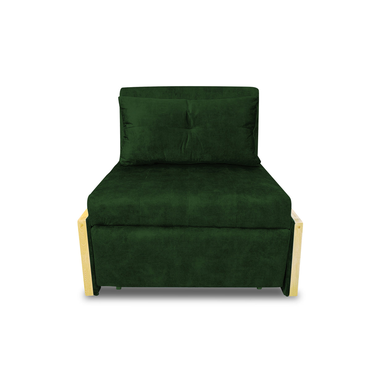 Silla Poltrona Reclinable Dorian Verde 100x75cm de Un Puesto con Bolsillos y Reposapiés - SOFAS Y POLTRONAS | Bylmo