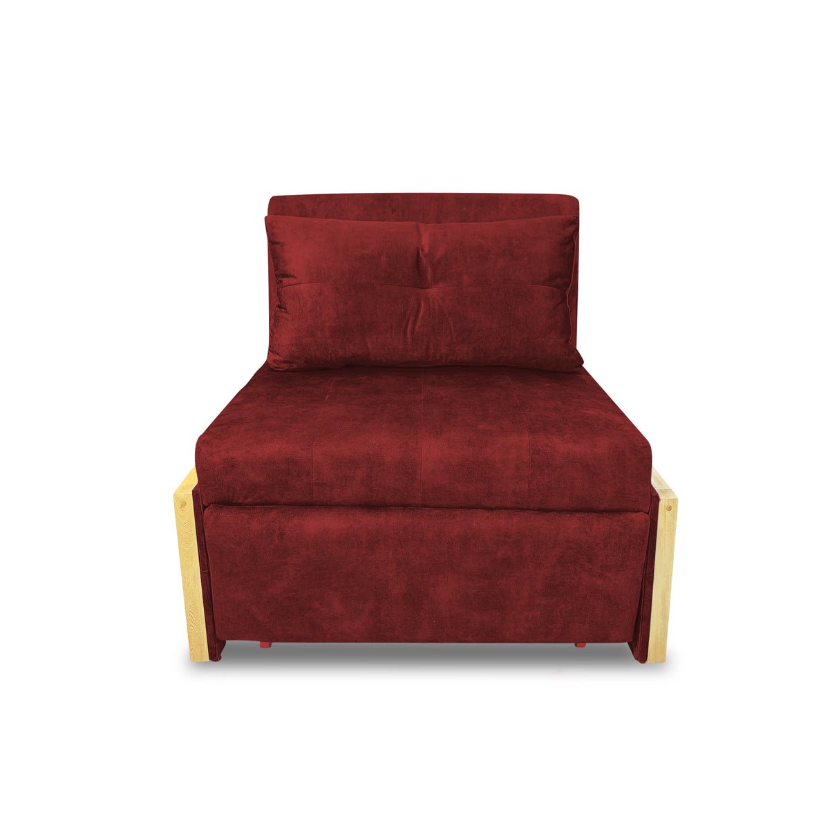 Silla Poltrona Reclinable Dorian Rojo 100x75cm de Un Puesto con Bolsillos y Reposapiés - SOFAS Y POLTRONAS | Bylmo
