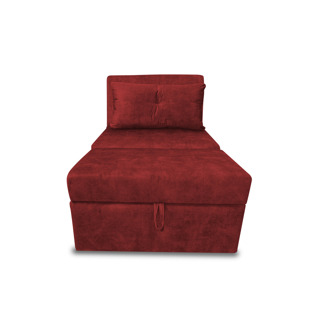 Silla Poltrona Reclinable Dorian Rojo 100x75cm de Un Puesto con Bolsillos y Reposapiés - SOFAS Y POLTRONAS | Bylmo