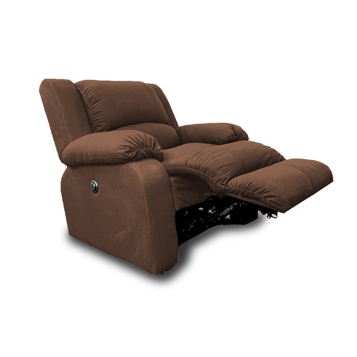 Silla Poltrona Reclinable Eléctrica Reclinomatic Cafe 90x102cm con Reposapiés - SOFAS Y POLTRONAS | Bylmo