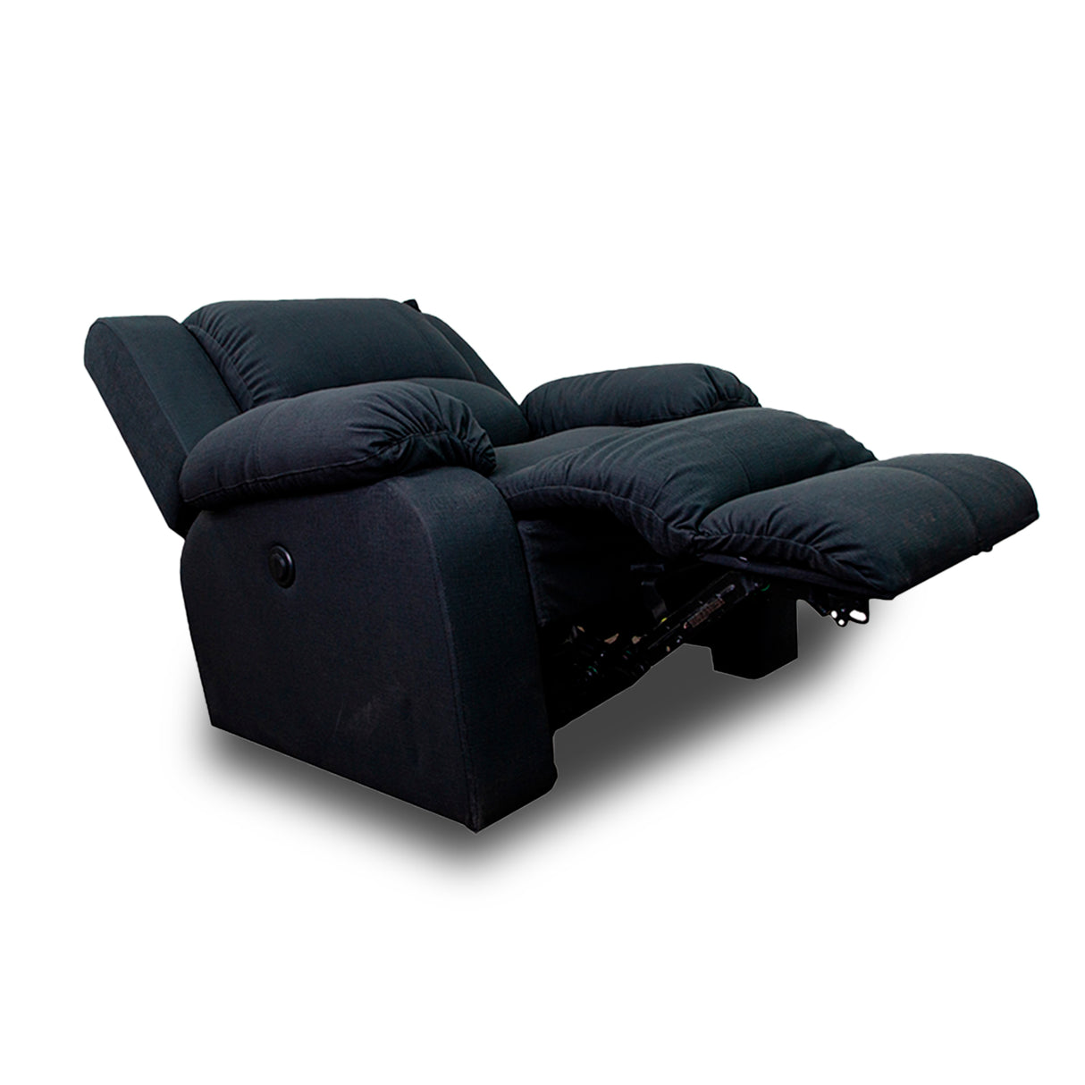 Silla Poltrona Reclinable Manual Reclinomatic Negro Mate 90x102cm con Reposapiés - SOFAS Y POLTRONAS | Bylmo