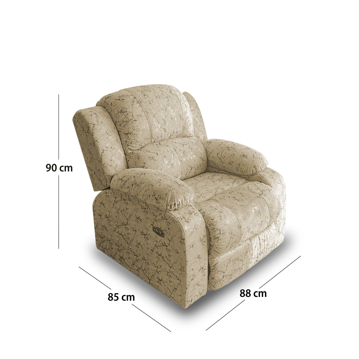 Silla Poltrona Reclinable Eléctrica Reclinomatic Beige 90x102cm con Reposapiés - SOFAS Y POLTRONAS | Bylmo