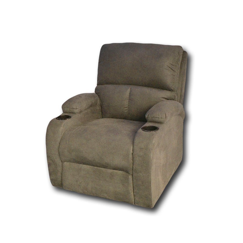 Silla Poltrona Reclinable Manual Reclinomatic Eco Cafe 77x90cm con Reposapiés y con Portavasos - SOFAS Y POLTRONAS | Bylmo