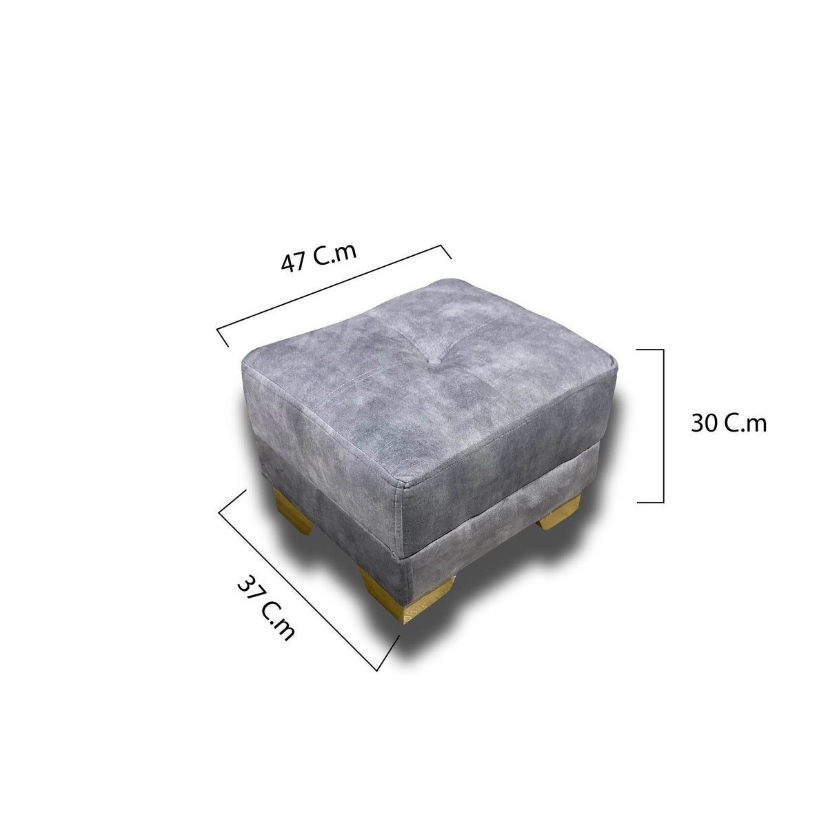 Poltrona Mecedora Paris Gris 68x102cm con Puff - SOFAS Y POLTRONAS | Bylmo